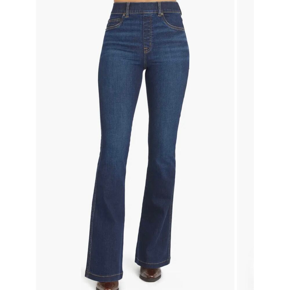 Spanx Flare Jeans in Midnight Shade Dark Wash Comfort Capsule Western Women's M